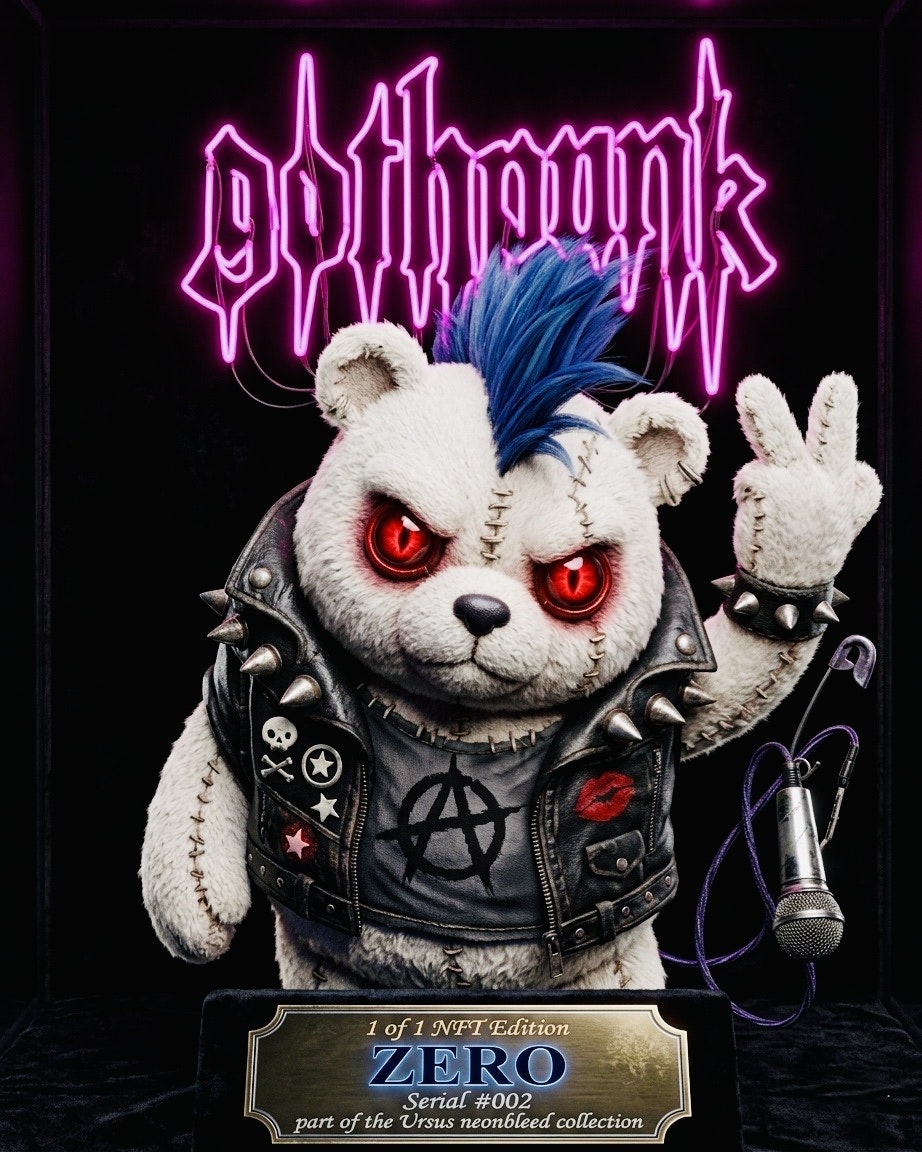 #002 Zero - Gothpunk neonbleed Ursus NFT