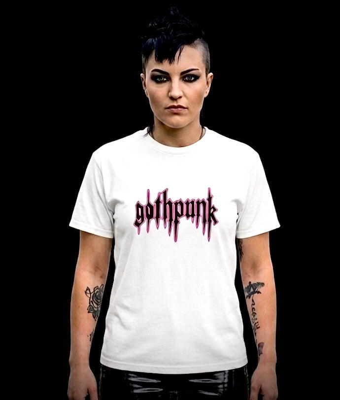 Gothpunk - classic logo - white Unisex T-Shirt