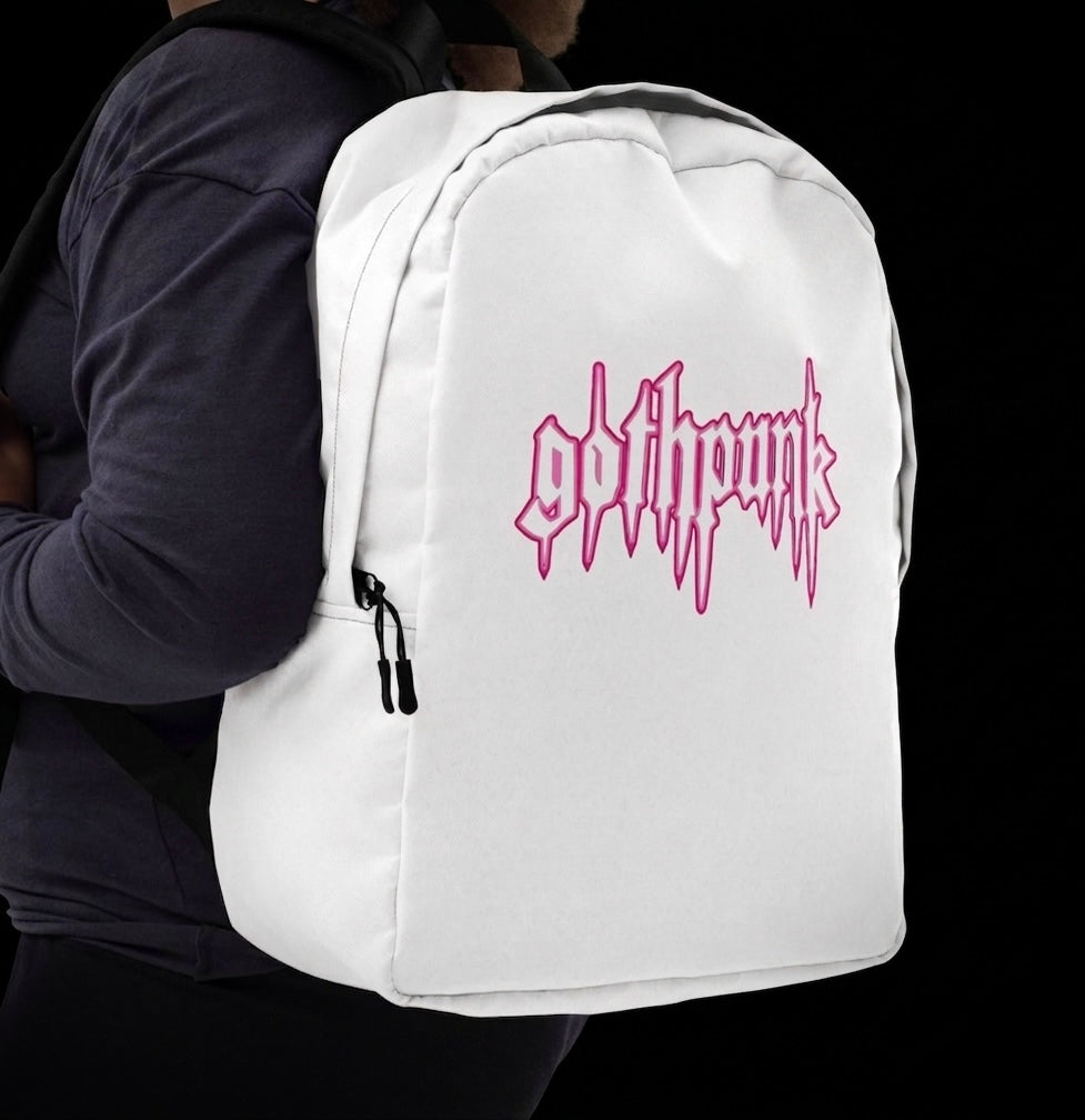 Gothpunk -classic neonbleed - white Minimalist Backpack.