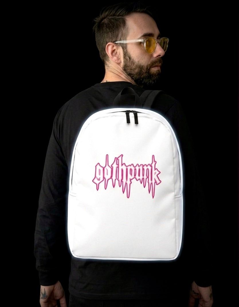 Gothpunk -classic neonbleed - white Minimalist Backpack.