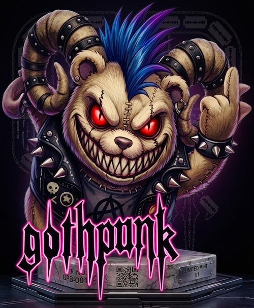 gothpunk bear mascot