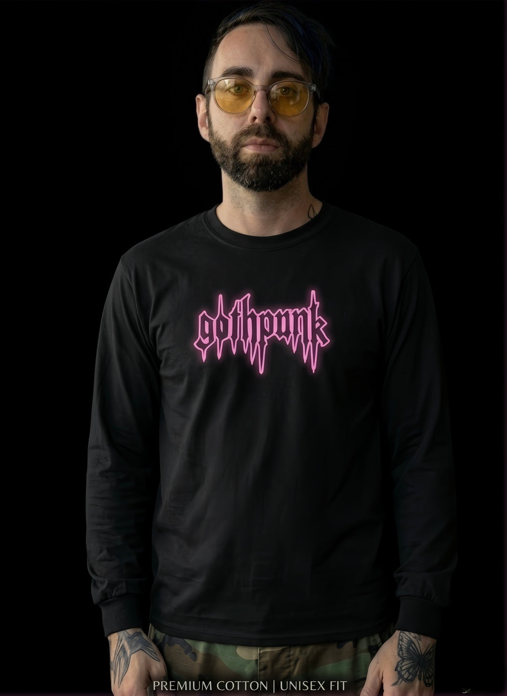 Gothpunk - classic neonbleed - black/white - Long Sleeve