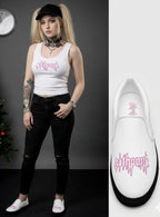 Gothpunk - classic neonbleed - female slip-on shoes