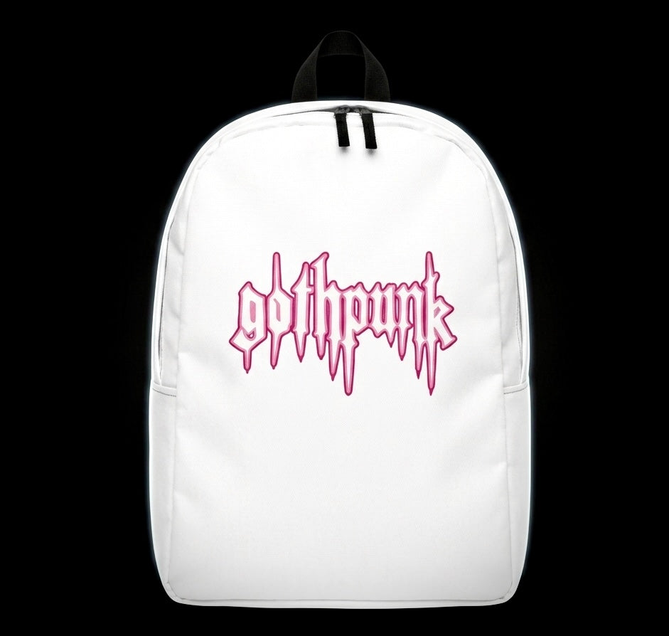 Gothpunk -classic neonbleed - white Minimalist Backpack.