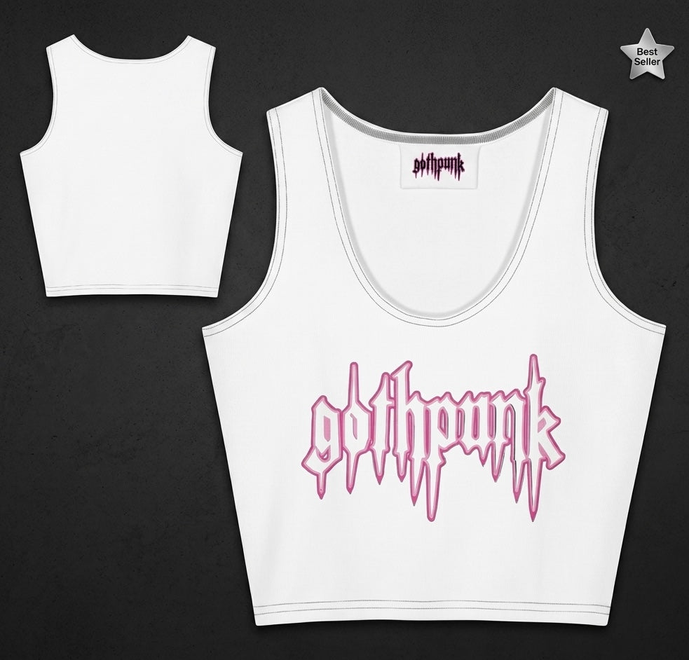 Gothpunk - classic neonbleed - Baddie crop top