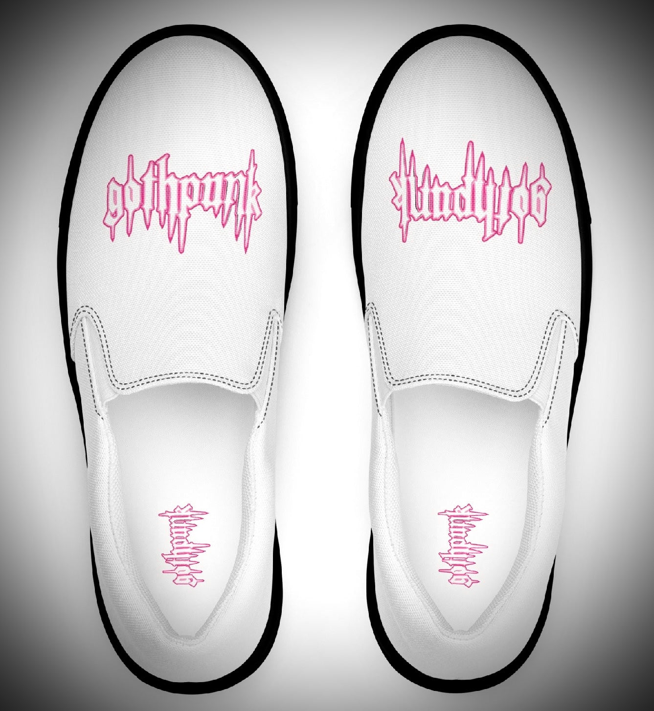 Gothpunk - classic neonbleed - female slip-on shoes