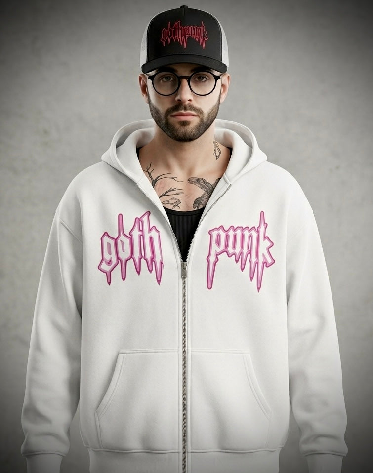 Gothpunk - classic neonbleed - Unisex zip hoodie