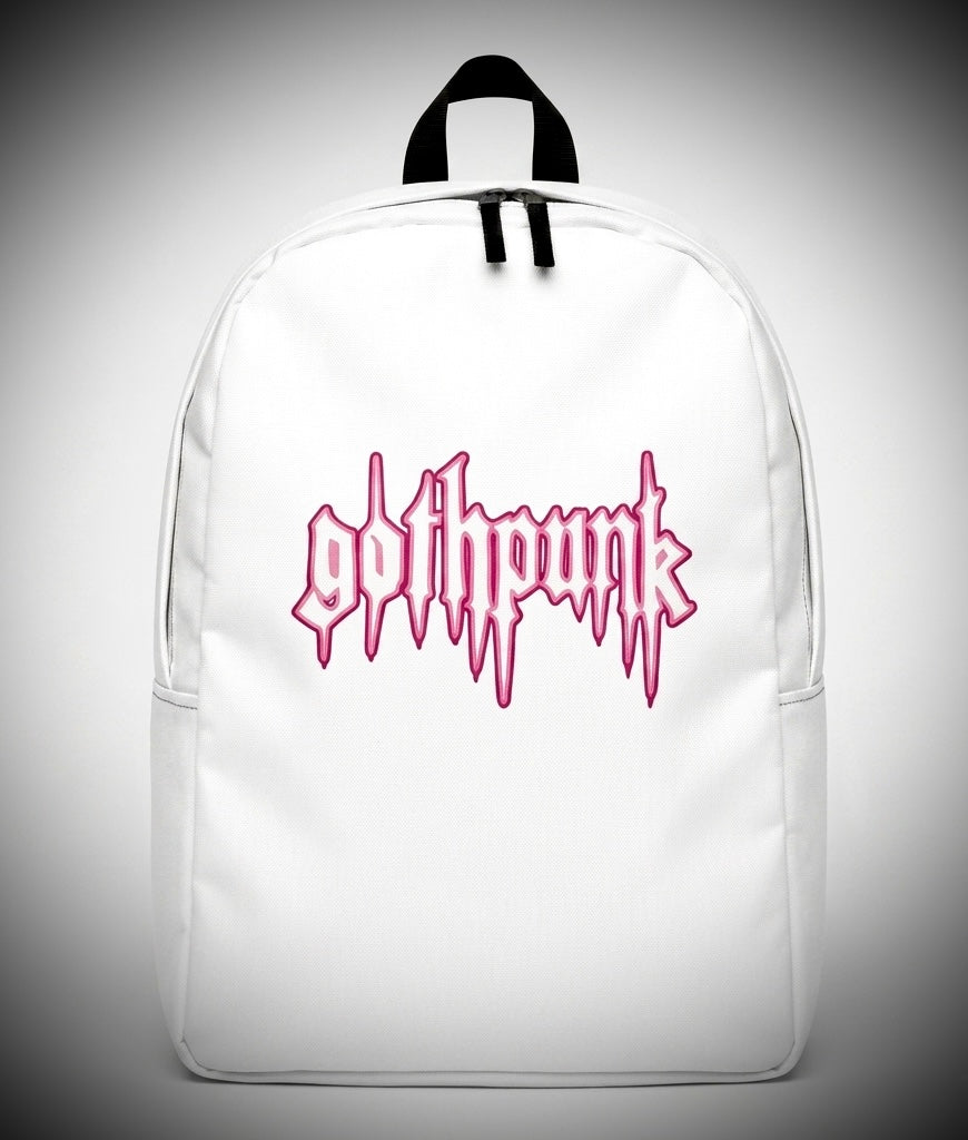 Gothpunk -classic neonbleed - white Minimalist Backpack.