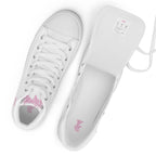 Product mockup men's high top canvas sneakers