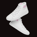 Product mockup men's high top canvas sneakers