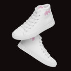 Product mockup men's high top canvas sneakers