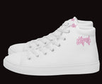 Product mockup men's high top canvas sneakers