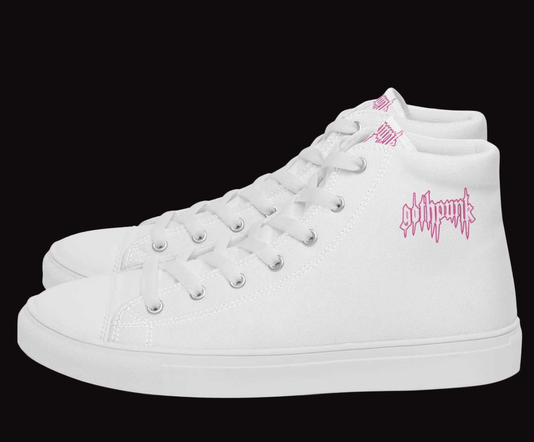 Product mockup men's high top canvas sneakers