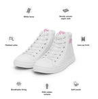 Product mockup men's high top canvas sneakers