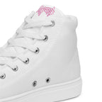 Product mockup men's high top canvas sneakers