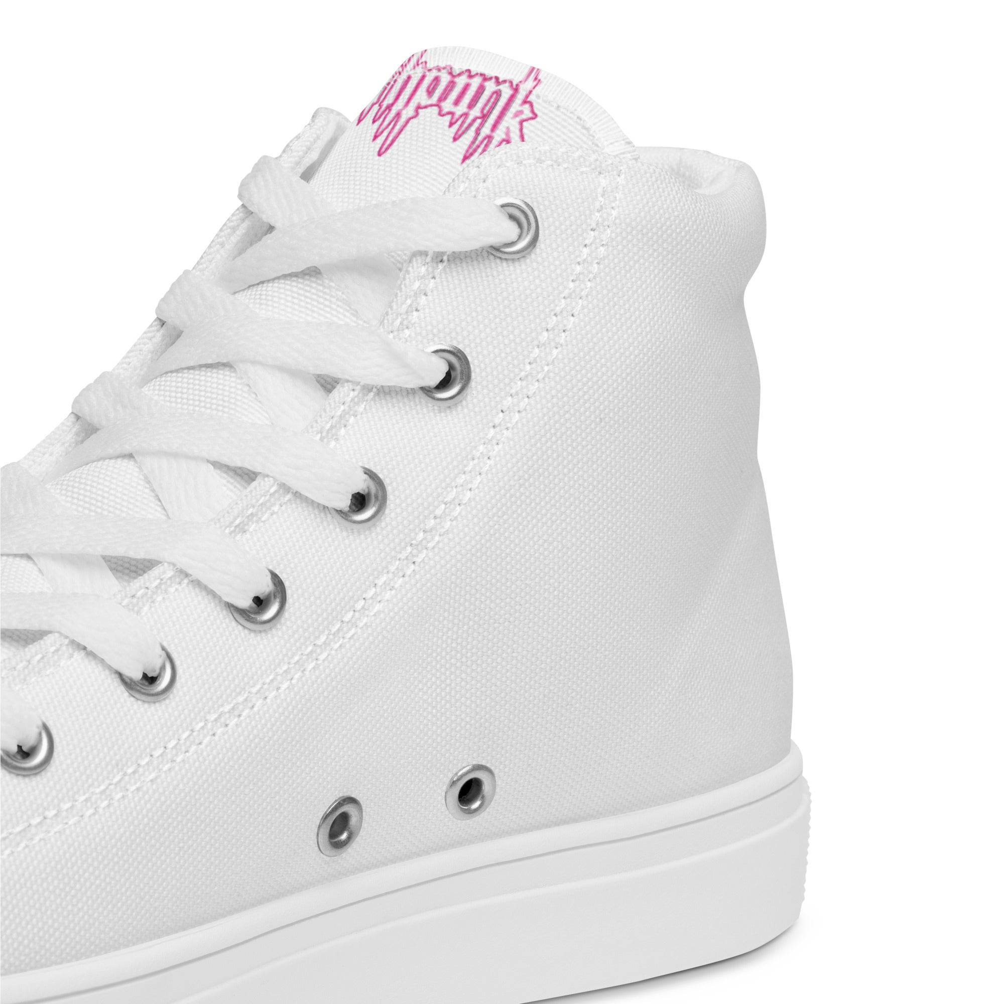 Product mockup men's high top canvas sneakers