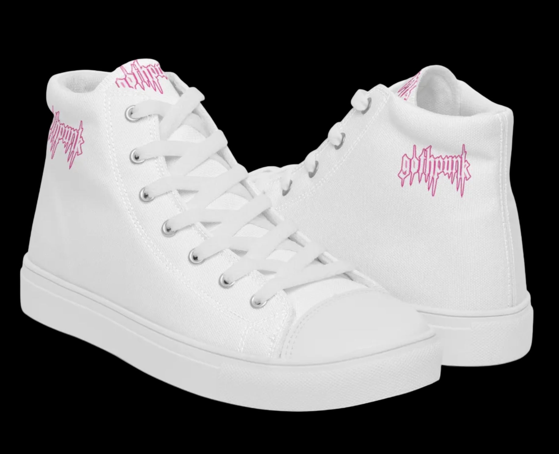 Product mockup men's high top canvas sneakers