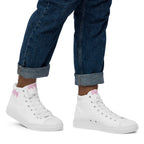 Product mockup men's high top canvas sneakers