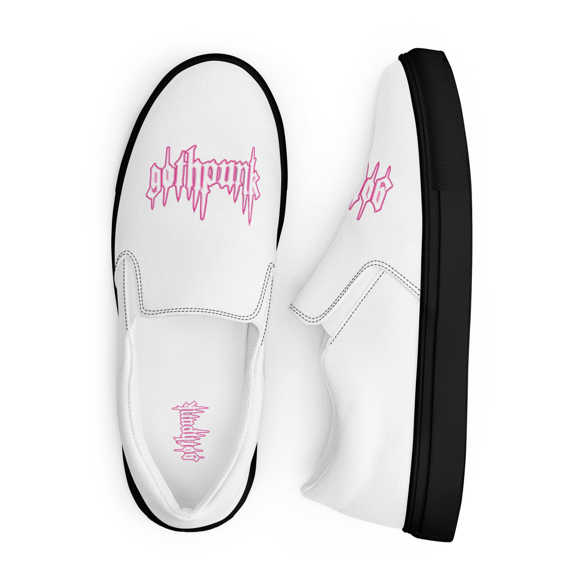 Product mockup Goth punk - Classic logo - female slip-on shoes